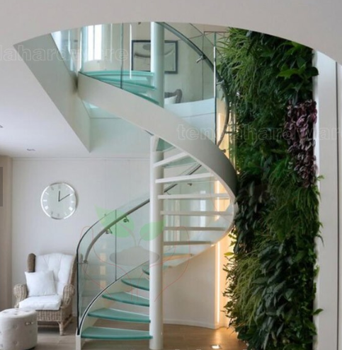 Interior metal spiral stair for villa 