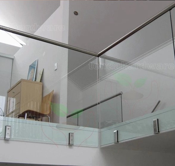 frameless glass railings by side spigot for balcony or terrace 