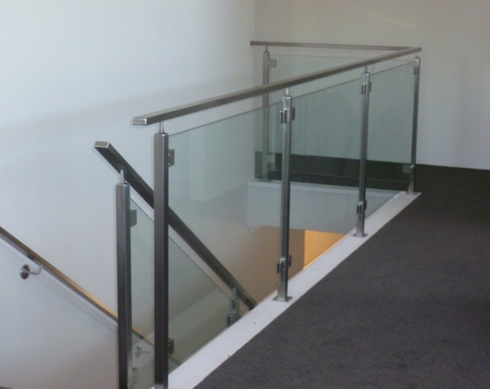 Semi Frameless railings with Square post 